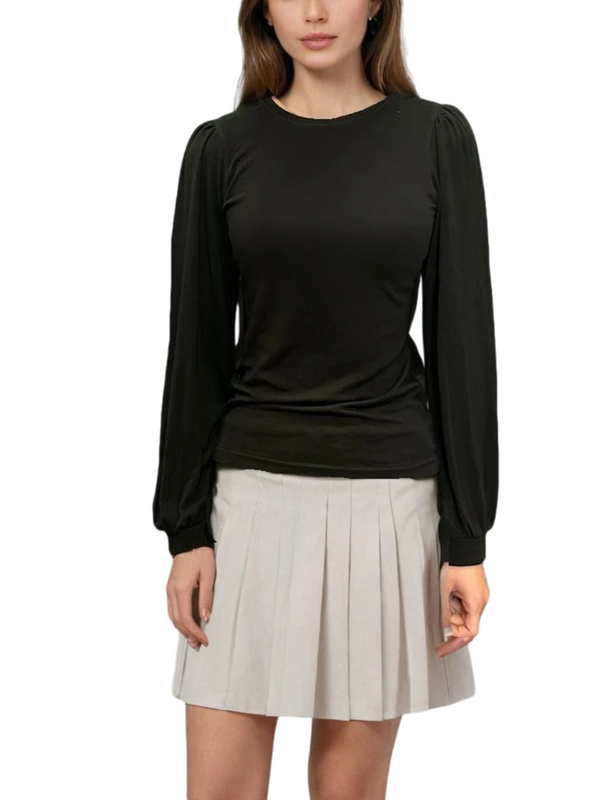 Hard Tail Luxe Puff Sleeve Top (Style ROX-36)