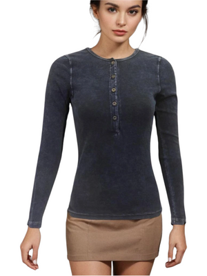 Hard Tail Long Sleeve Henley Shirt T-219