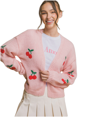 Love Tree Cherries Cardigan