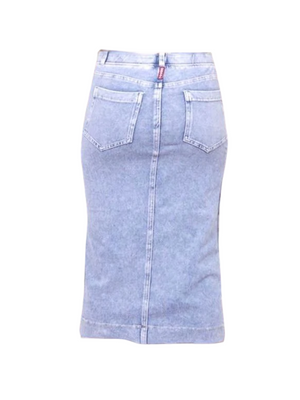 Hard Tail Midi Denim Pencil Skirt MWJ-105