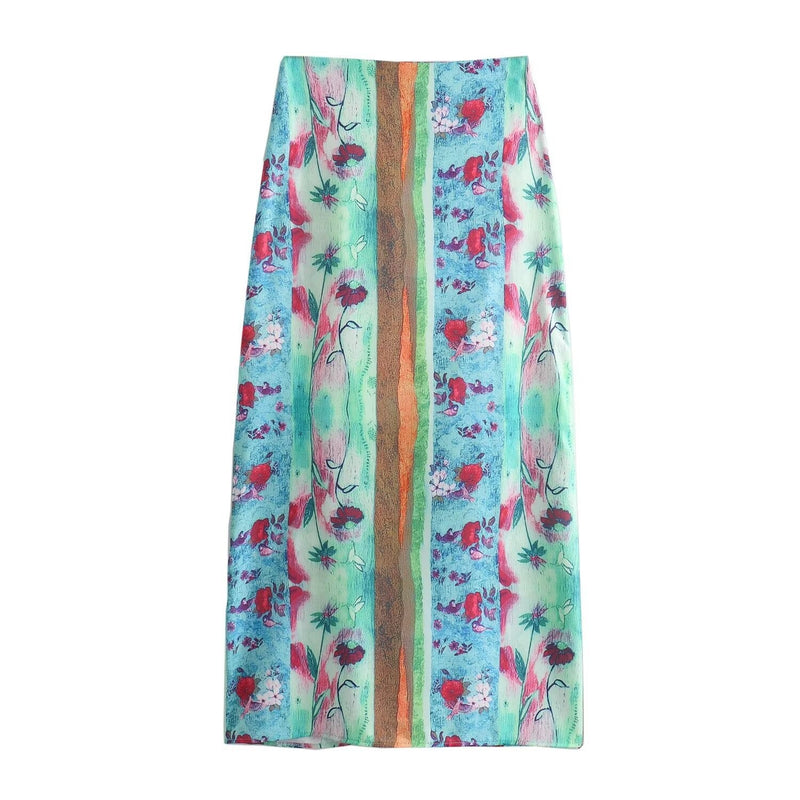 Pink Ripple Blooms Skirt