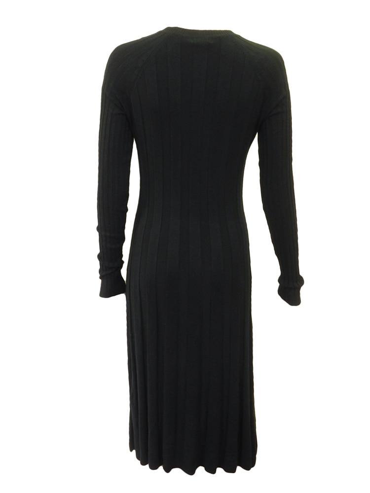 Modest People Ribbed Sweater Dress vendor-unknown