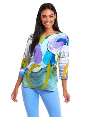 Claire Desjardins Crewneck Print Top - Tops