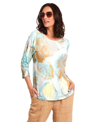 Claire Desjardins Crewneck Print Top - Tops