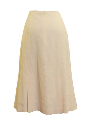 Mossaic Crepe Front Pleat A-line Skirt vendor-unknown