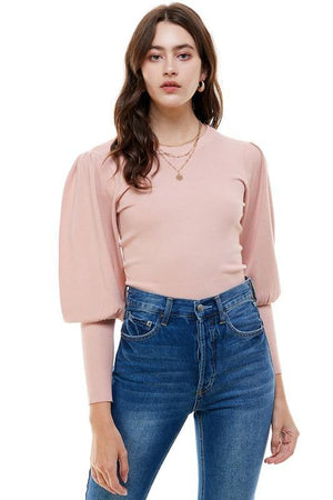 On Twelfth Crewneck Long Sleeve Sweater - PinkOrchidFashion