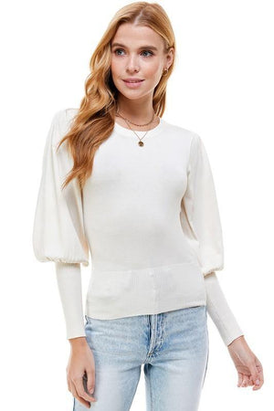 On Twelfth Crewneck Long Sleeve Sweater - PinkOrchidFashion