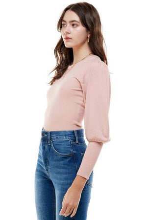 On Twelfth Crewneck Long Sleeve Sweater - PinkOrchidFashion