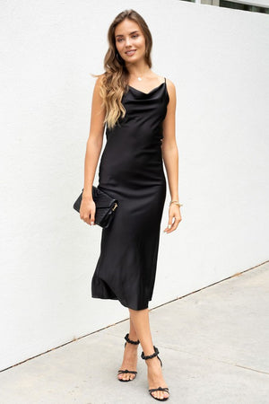 Venti6 Satin Slip Maxi Dress - Dresses