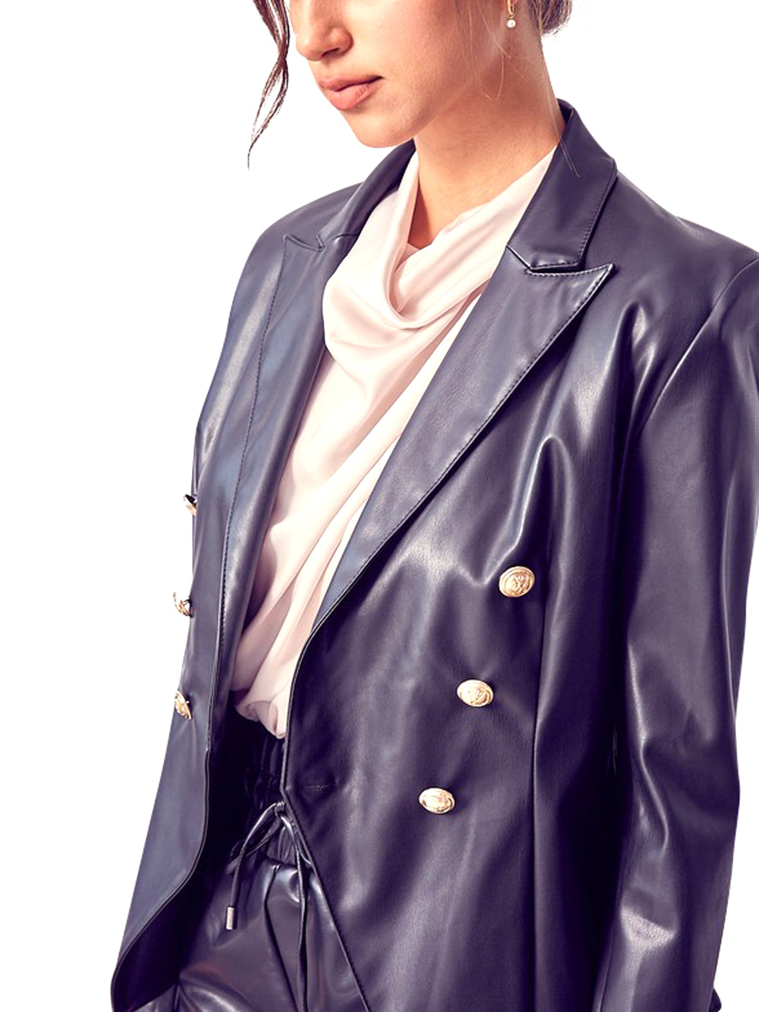Do + Be Faux Leather Blazer Do + Be