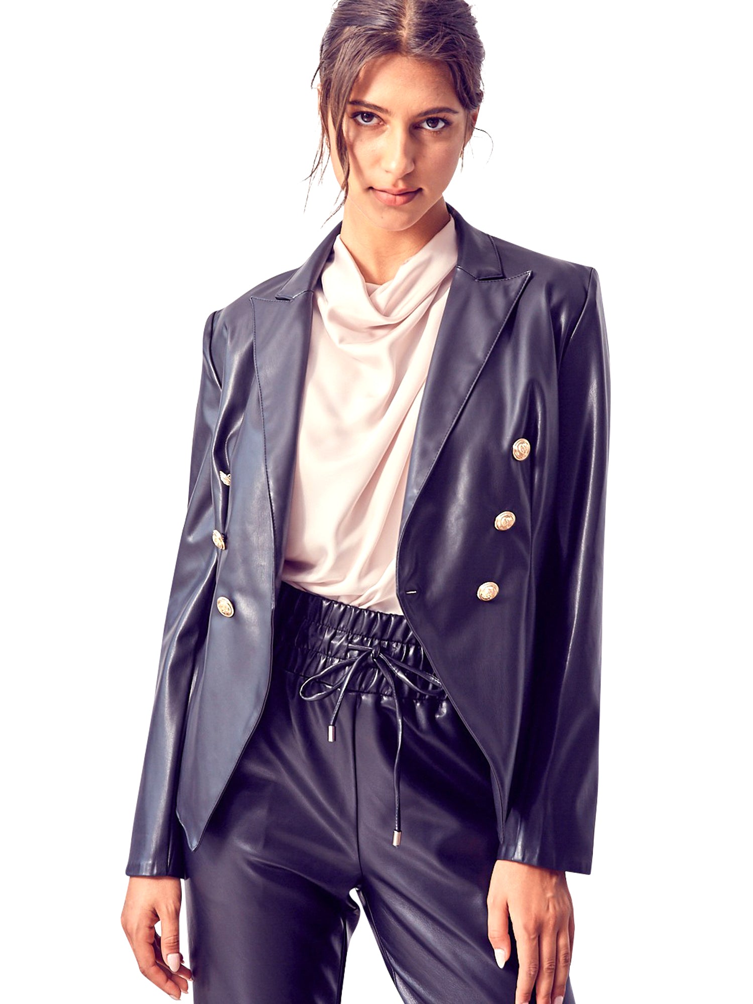 Do + Be Faux Leather Blazer Do + Be