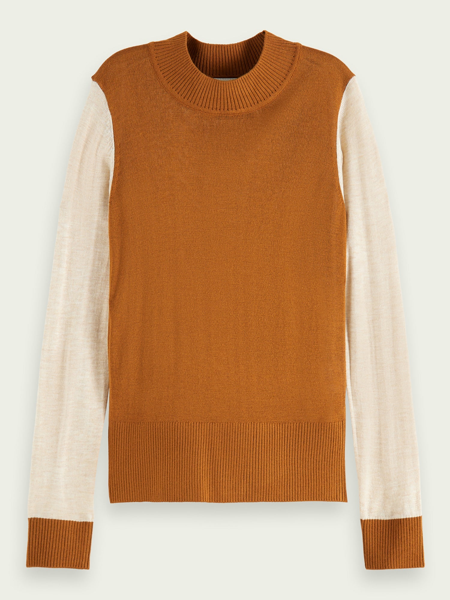 Scotch&Soda Color-Block High Neck Knit Top - Tops