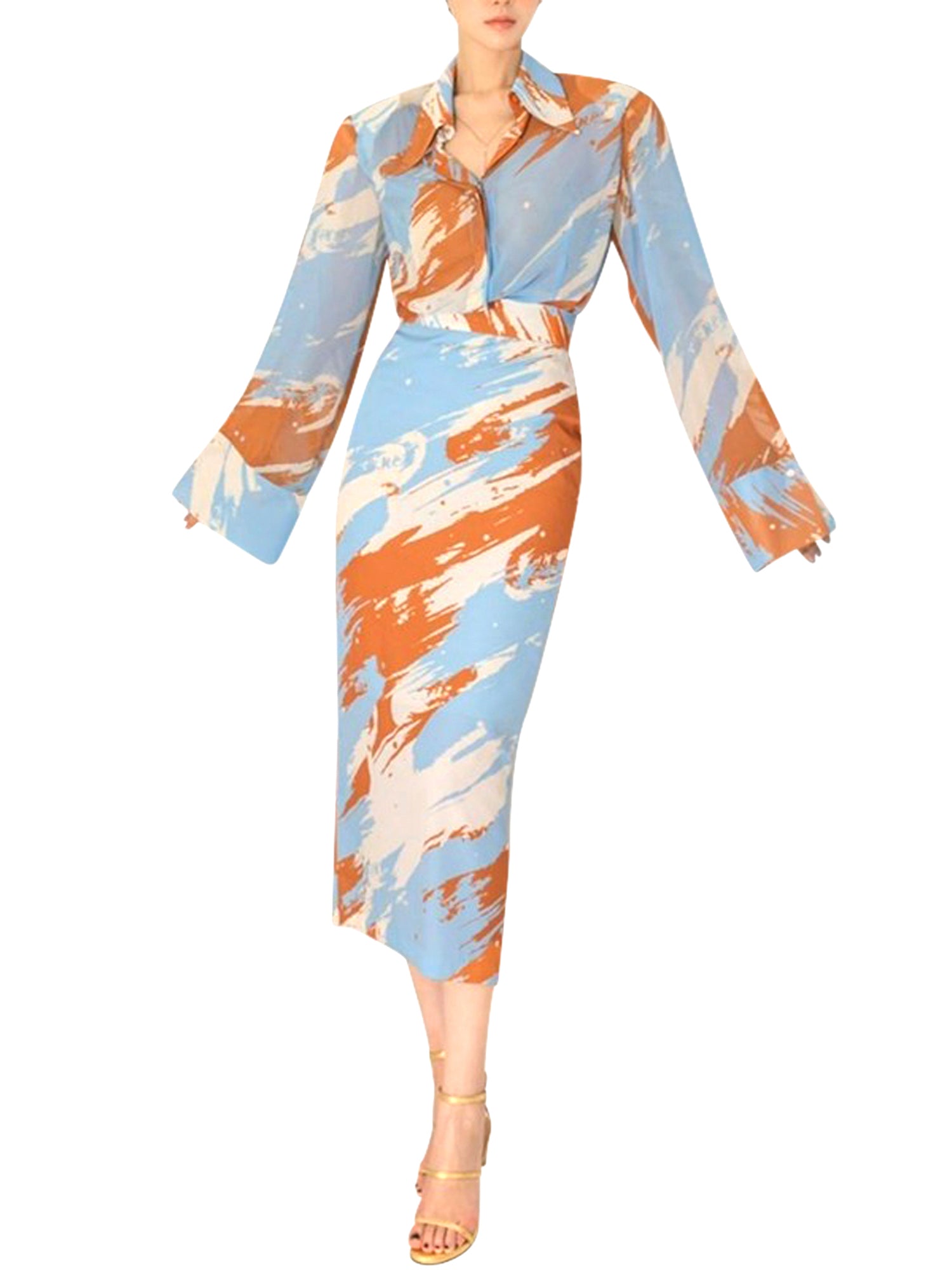 Eterna Cloud Patterned Top - 