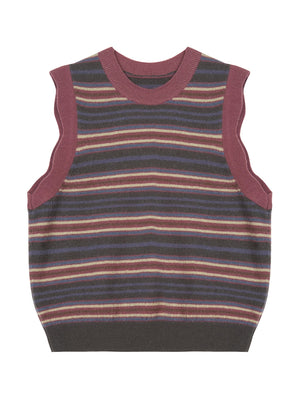 JNBY Striped Knitted Vest - Shirts & Tops