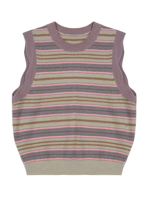 JNBY Striped Knitted Vest - Shirts & Tops