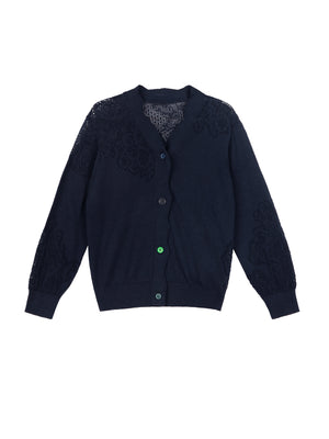 JNBY Lace Insert Cardigan - Tops