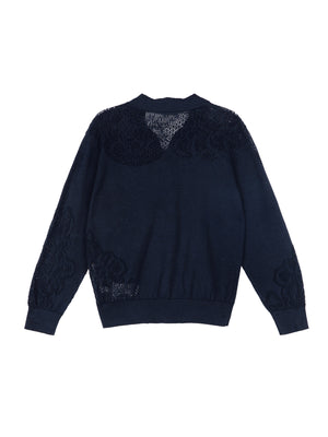 JNBY Lace Insert Cardigan - Tops