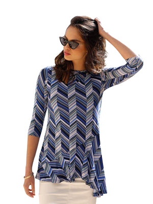 Daniella Faye Chevron Top - Tops