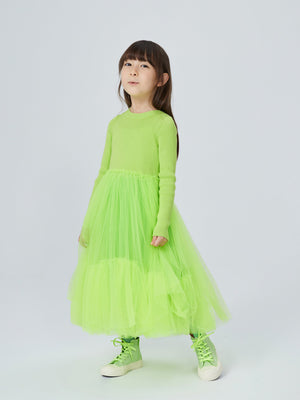 JNBY Girl's Ribbed Sweater and Tulle Dress JNBY