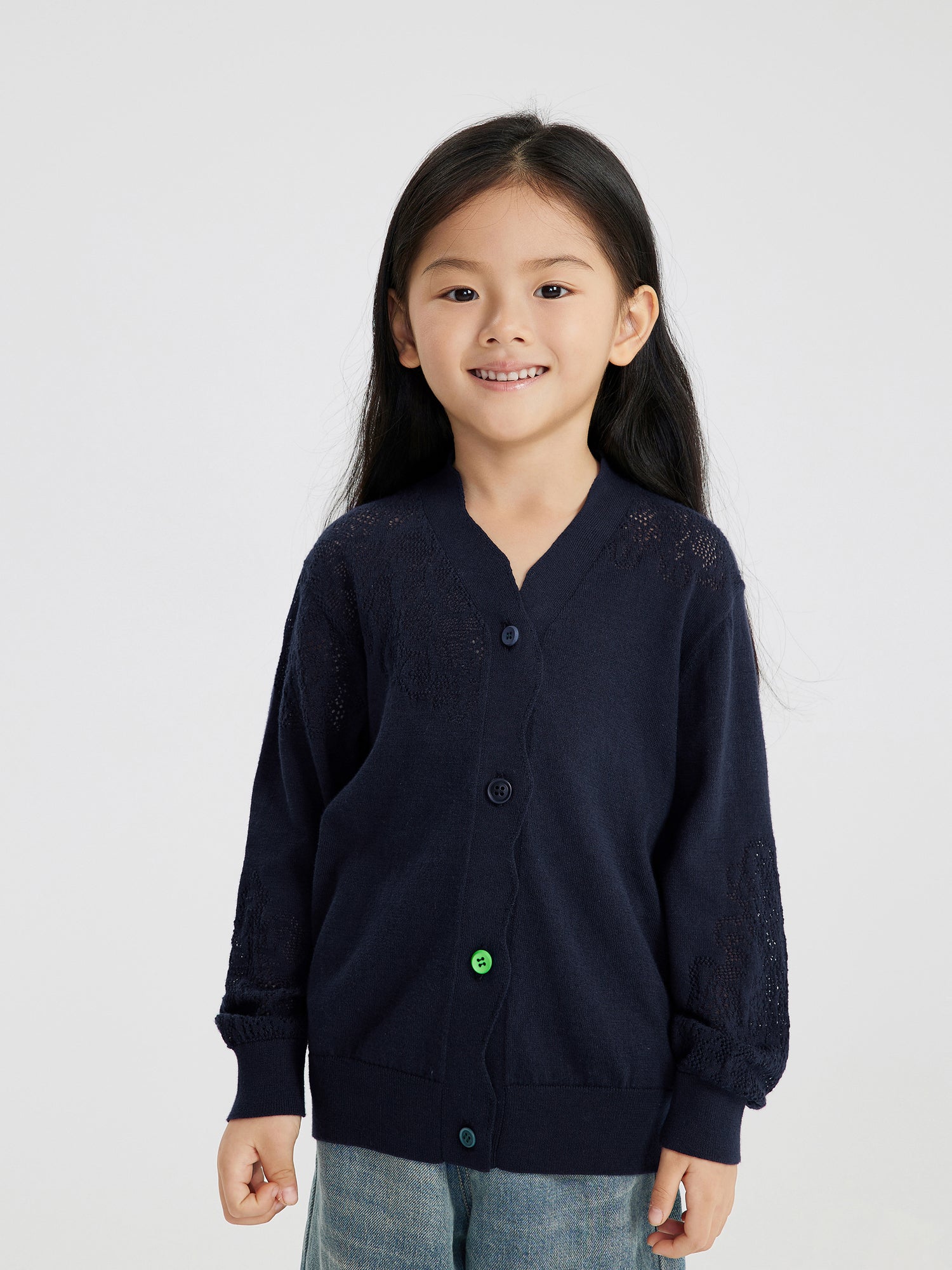 JNBY Lace Insert Cardigan - Tops