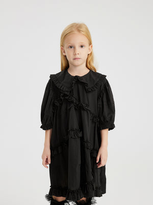 JNBY Asymmetric Ruffle Collared Dress - Dresses