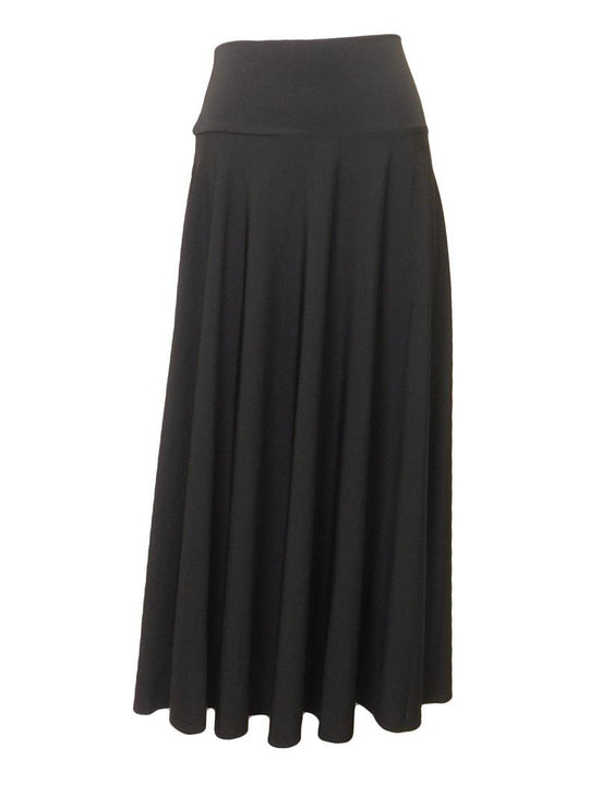 Rose Bleu Slinky Long Flair Skirt - PinkOrchidFashion