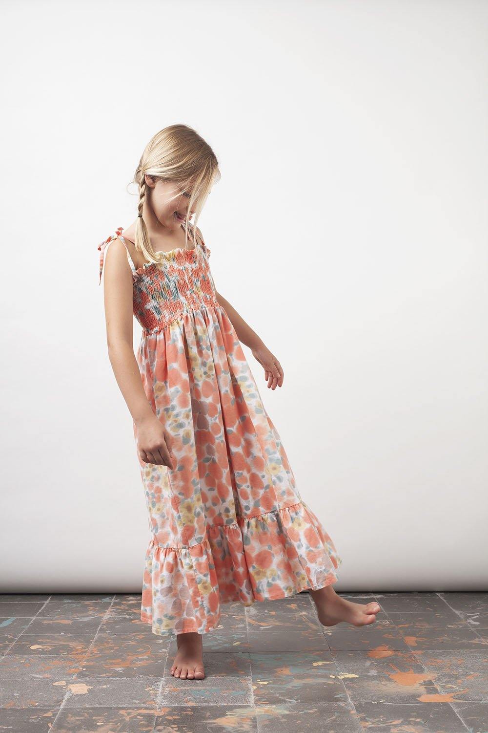 Tocoto Vintage Watercolor Floral Maxi Dress - PinkOrchidFashion