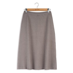 Point Cableknit A-line Skirt - PinkOrchidFashion