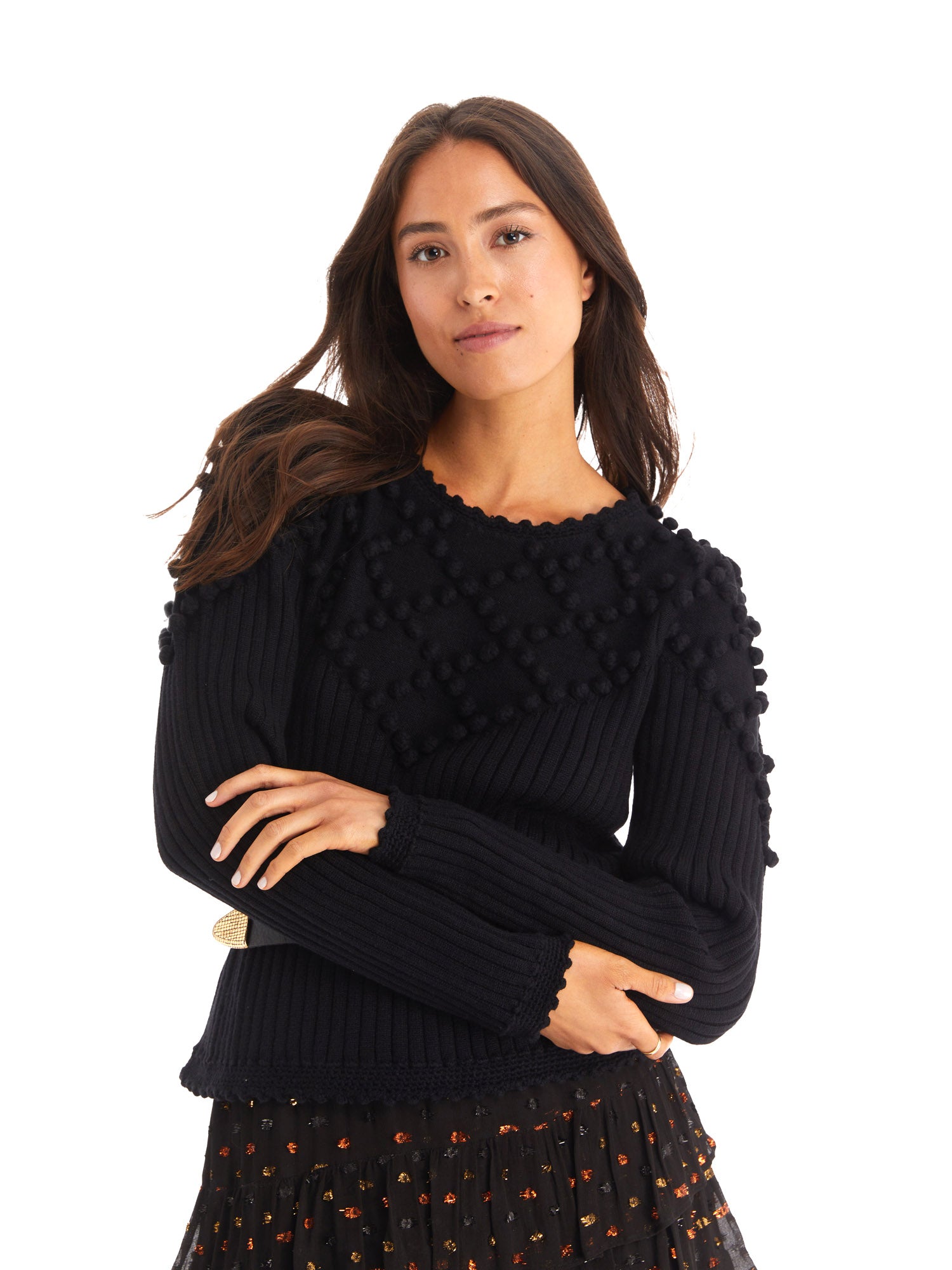 Allison Pom Pullover Sweater - Sweater