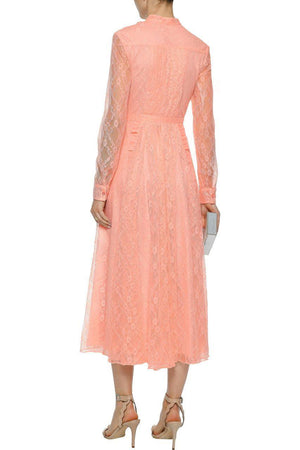Mikael Aghal Lace Midi Dress - Dresses