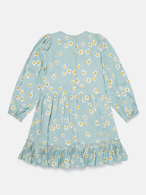 Stella McCartney Daisy Print Frill Twill Dress - Dresses