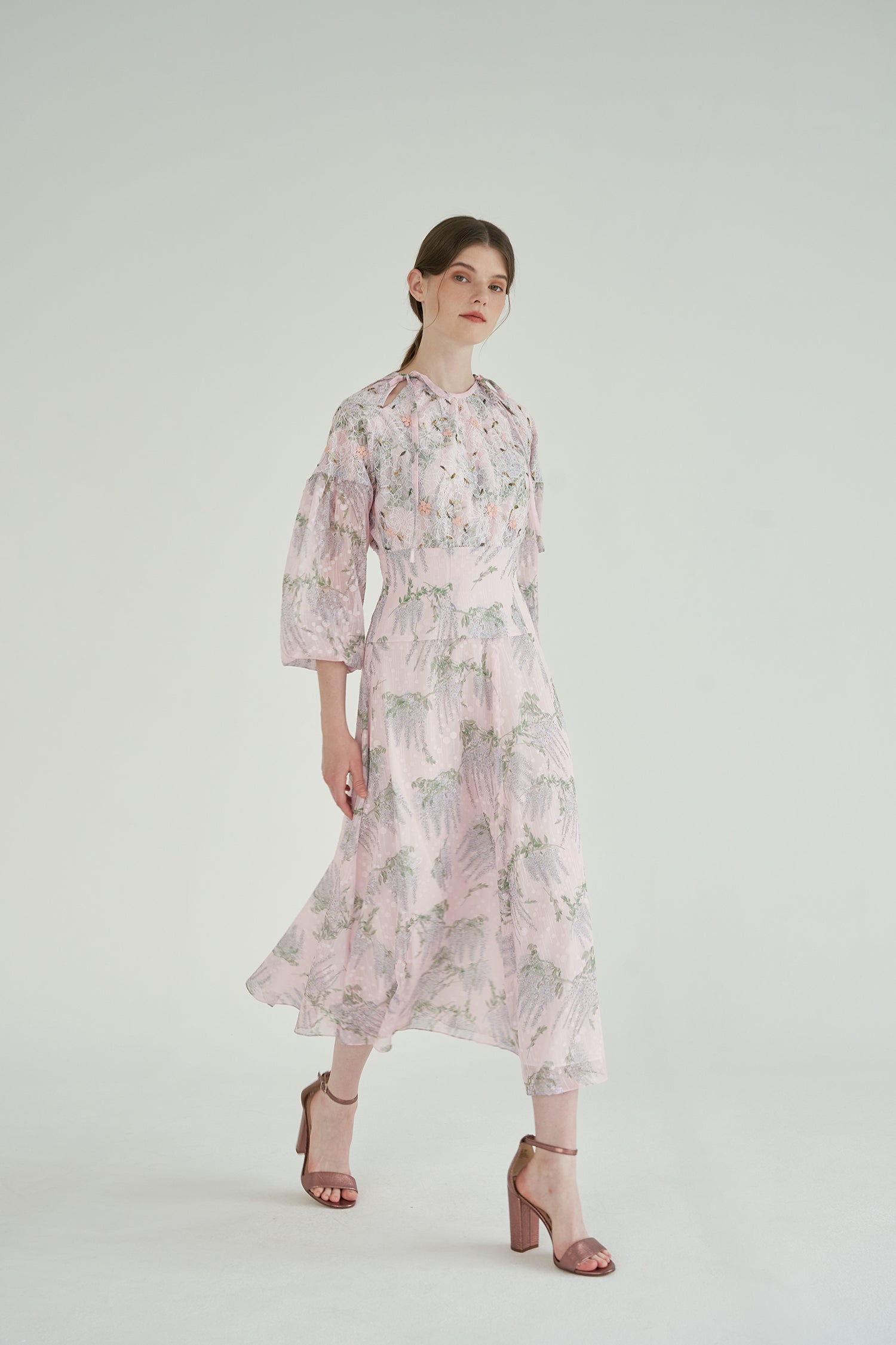 Nora Noh Wisteria Lace Dress - Dresses