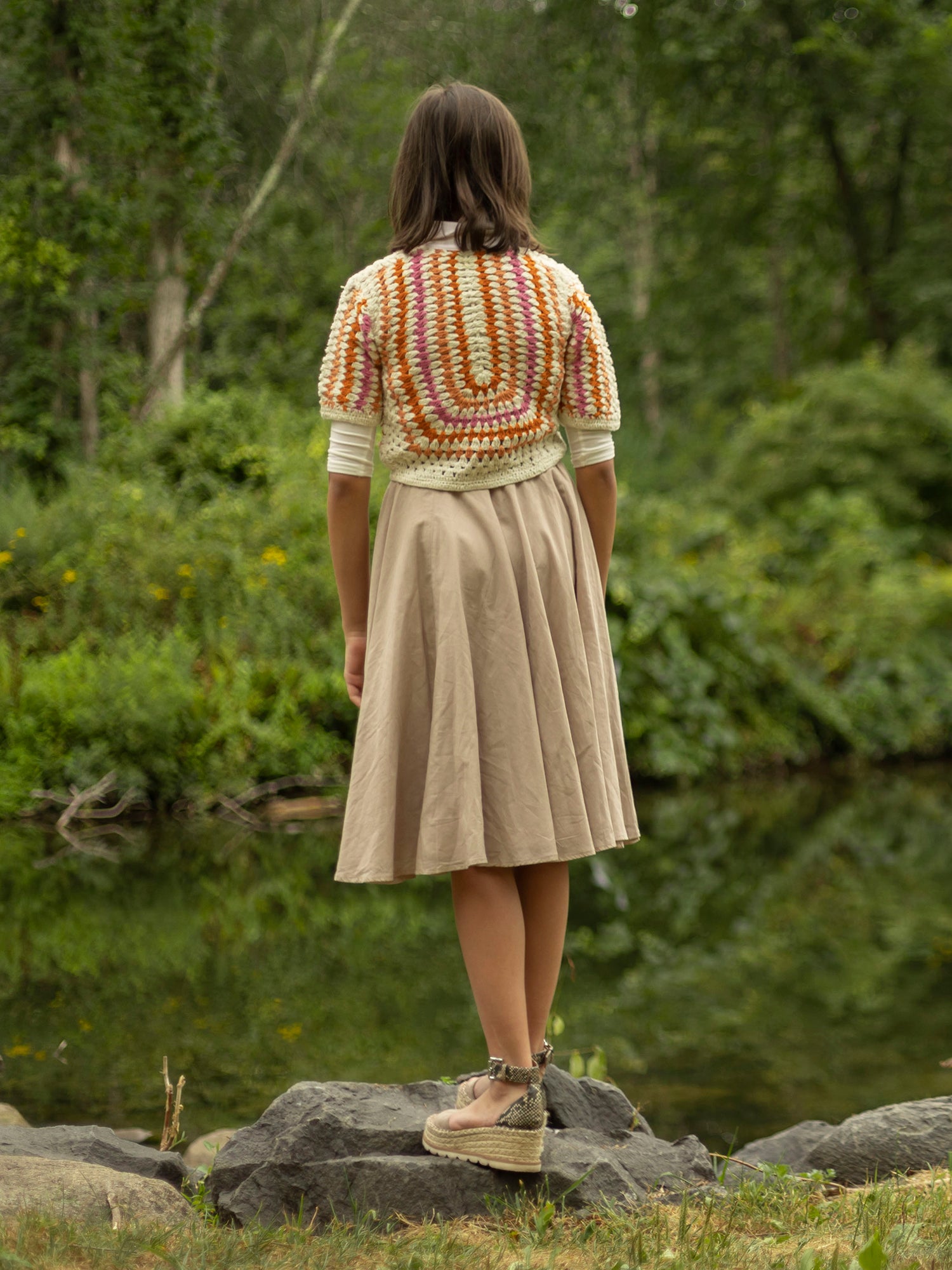 Miss Issippi Multicolor Crochet Cardigan - Tops