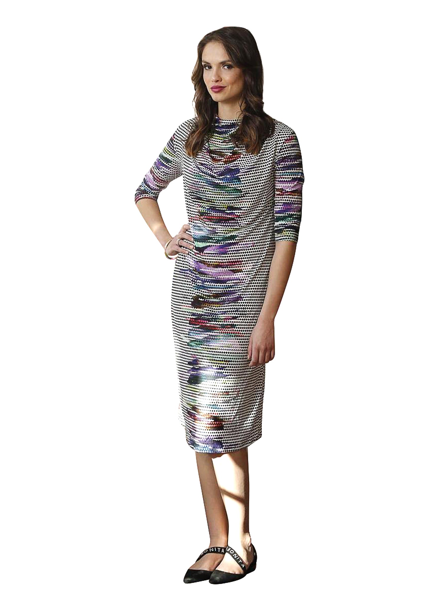 Daniella Faye Cowl Watercolor Dress - Dresses