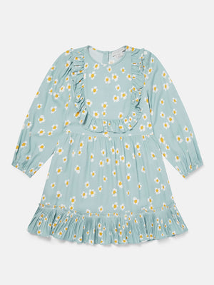 Stella McCartney Daisy Print Frill Twill Dress - Dresses