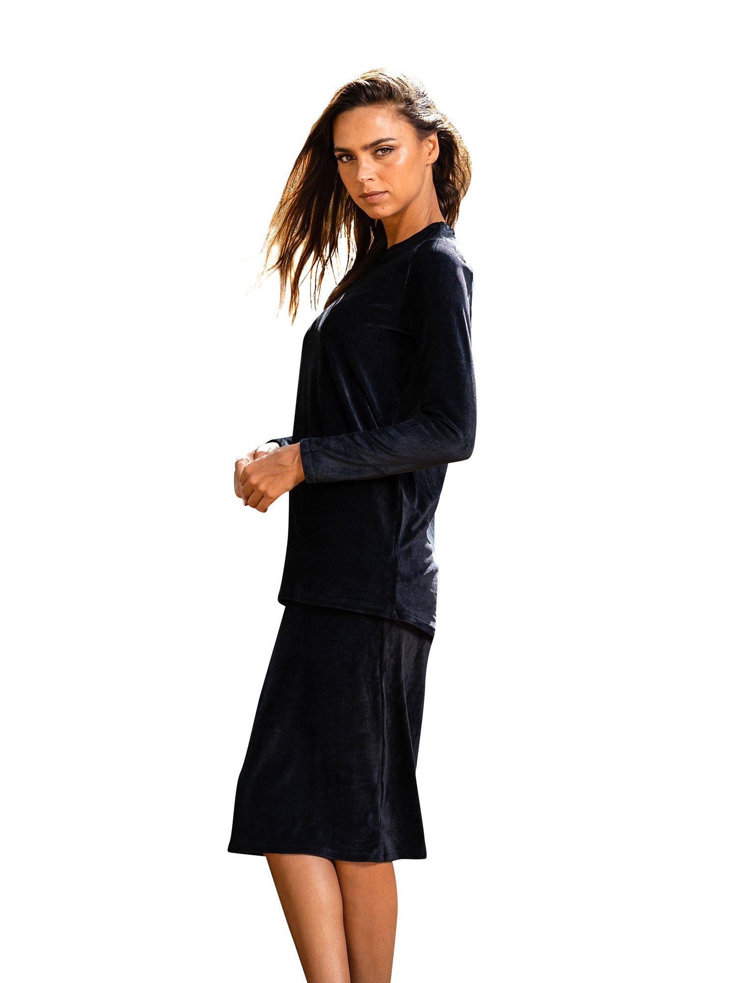 Daniella Faye Velour Sport Top - Tops