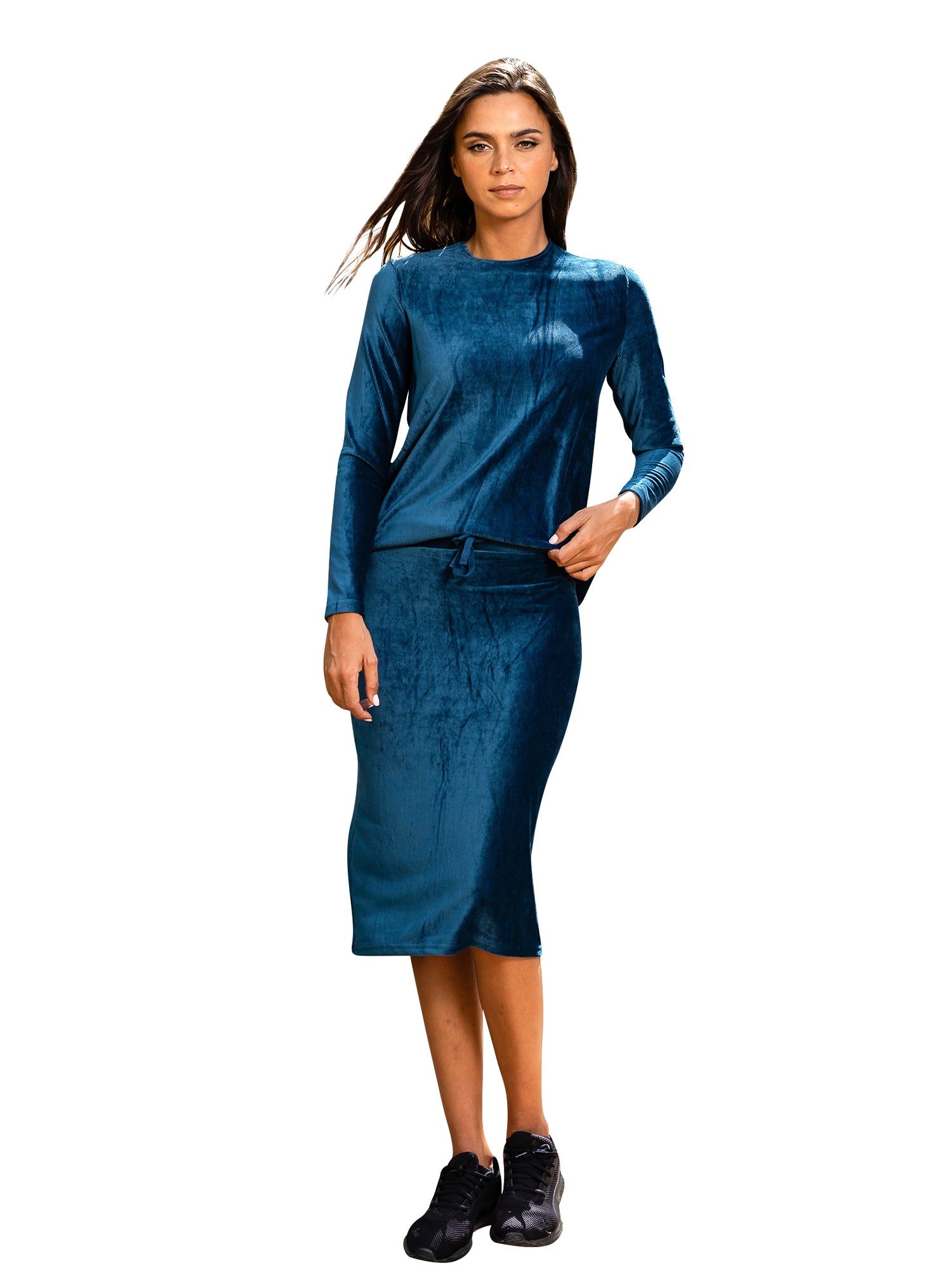 Daniella Faye Velour Sport Top - Tops