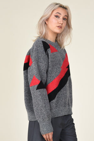 Lili Sidonio Lightning Print Sweater - Tops