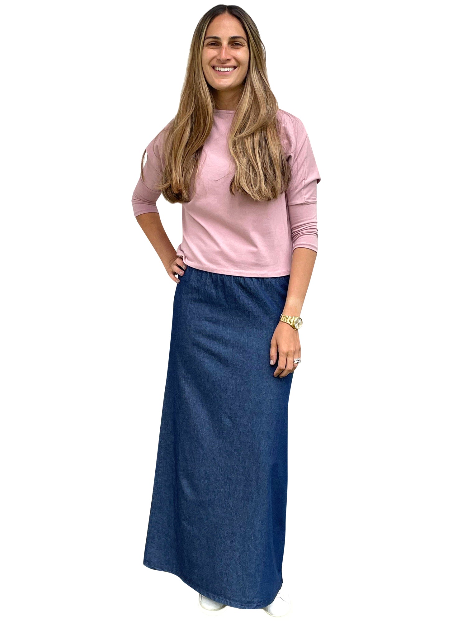 Baby-O Denim Long Straight Skirt Baby O