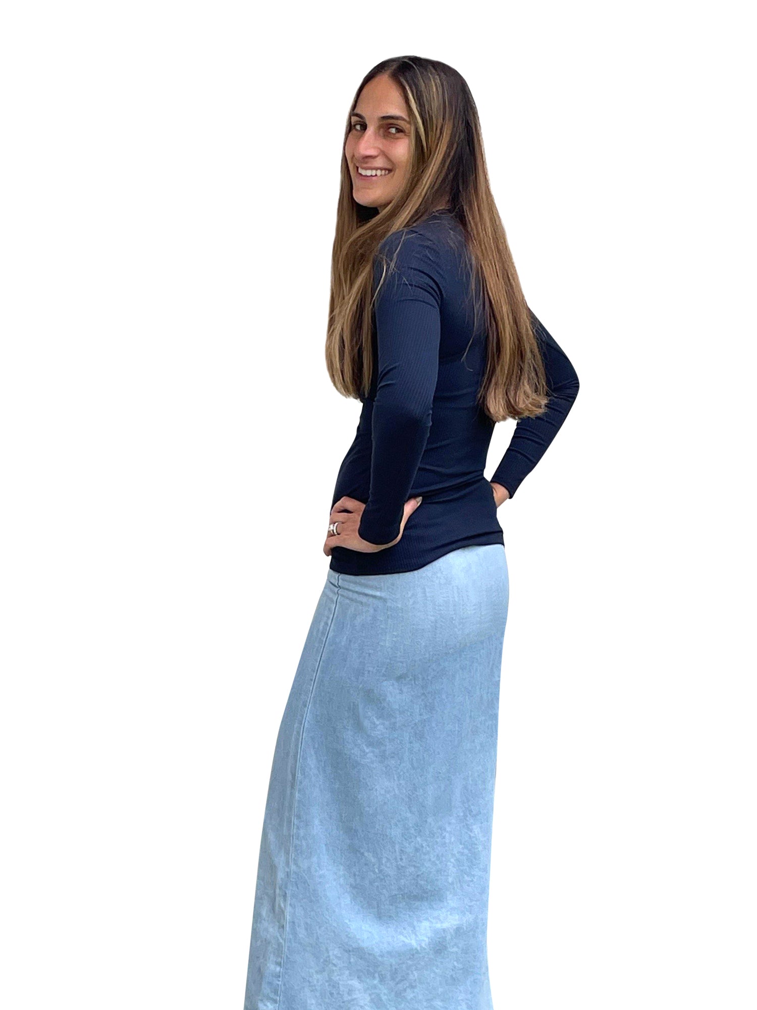 Baby-O Denim Long Straight Skirt Baby O
