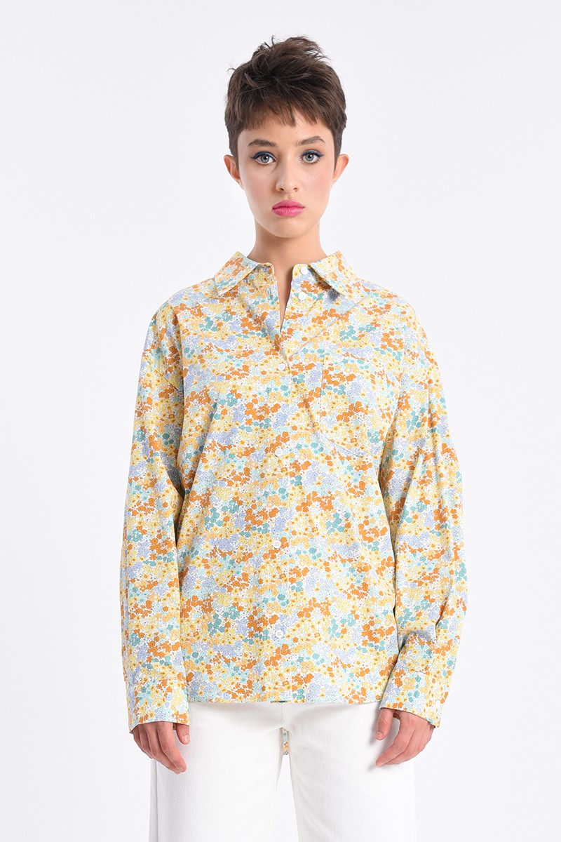 Molly Bracken Allover Floral Print Shirt - Shirts & Tops