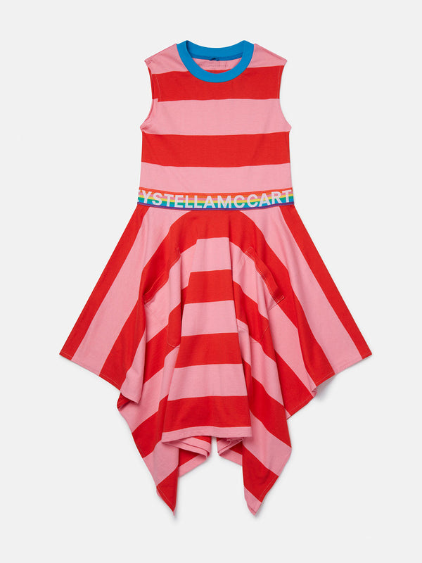 Stella McCartney Striped Dress With Stella Logo Tape - Dresses