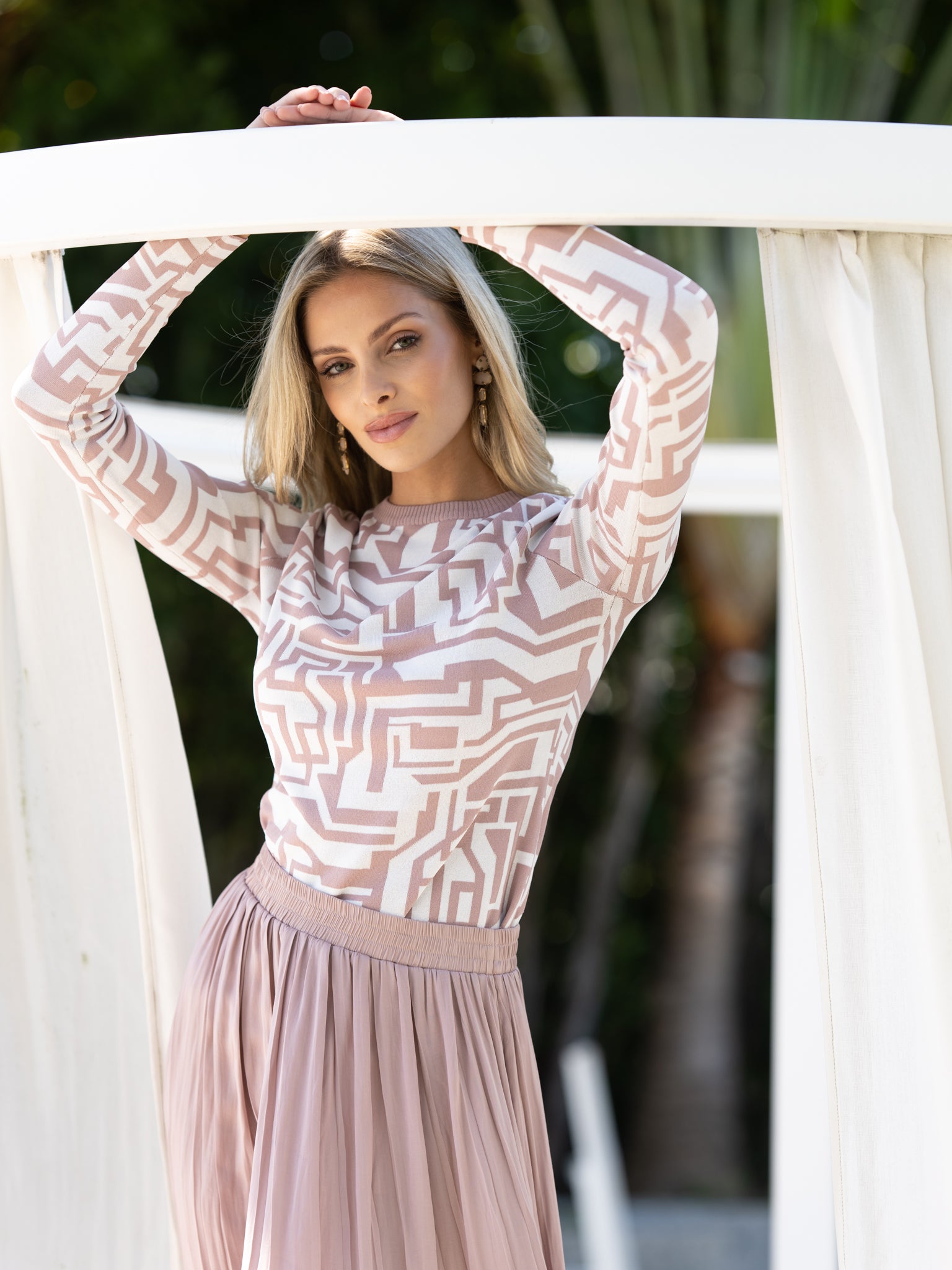 Level Collection Printed Crewneck Top - Tops