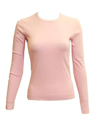 Three Dots Crewneck Long Sleeve Shirt (Bright) - PinkOrchidFashion