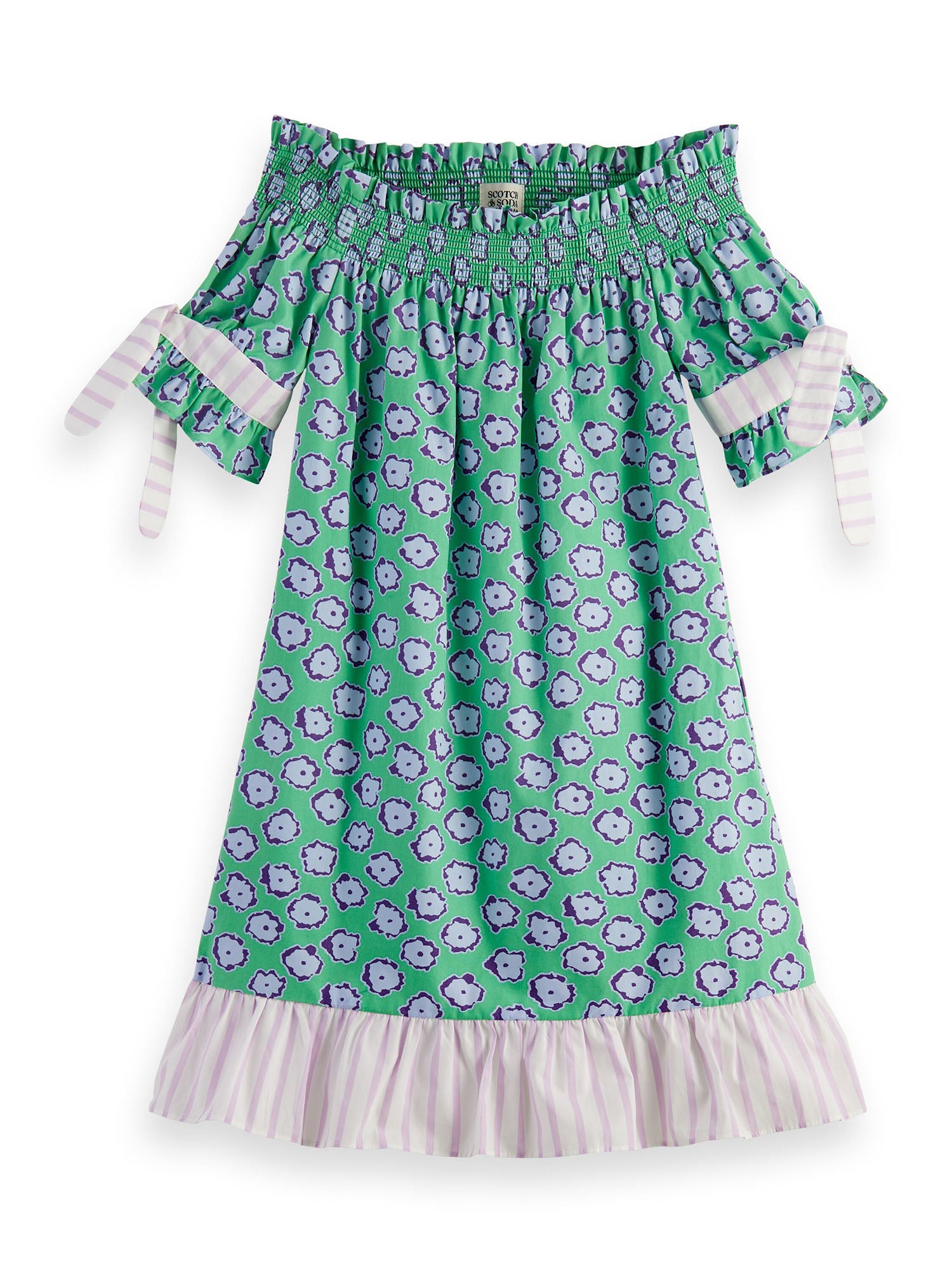 Scotch & Soda All Over Printed Off Shoulder Dress - Dresses