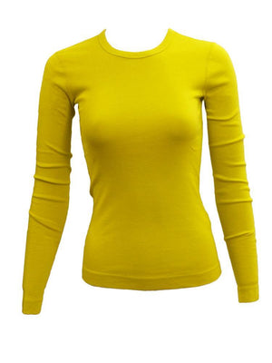 Three Dots Crewneck Long Sleeve Shirt (Bright) - PinkOrchidFashion