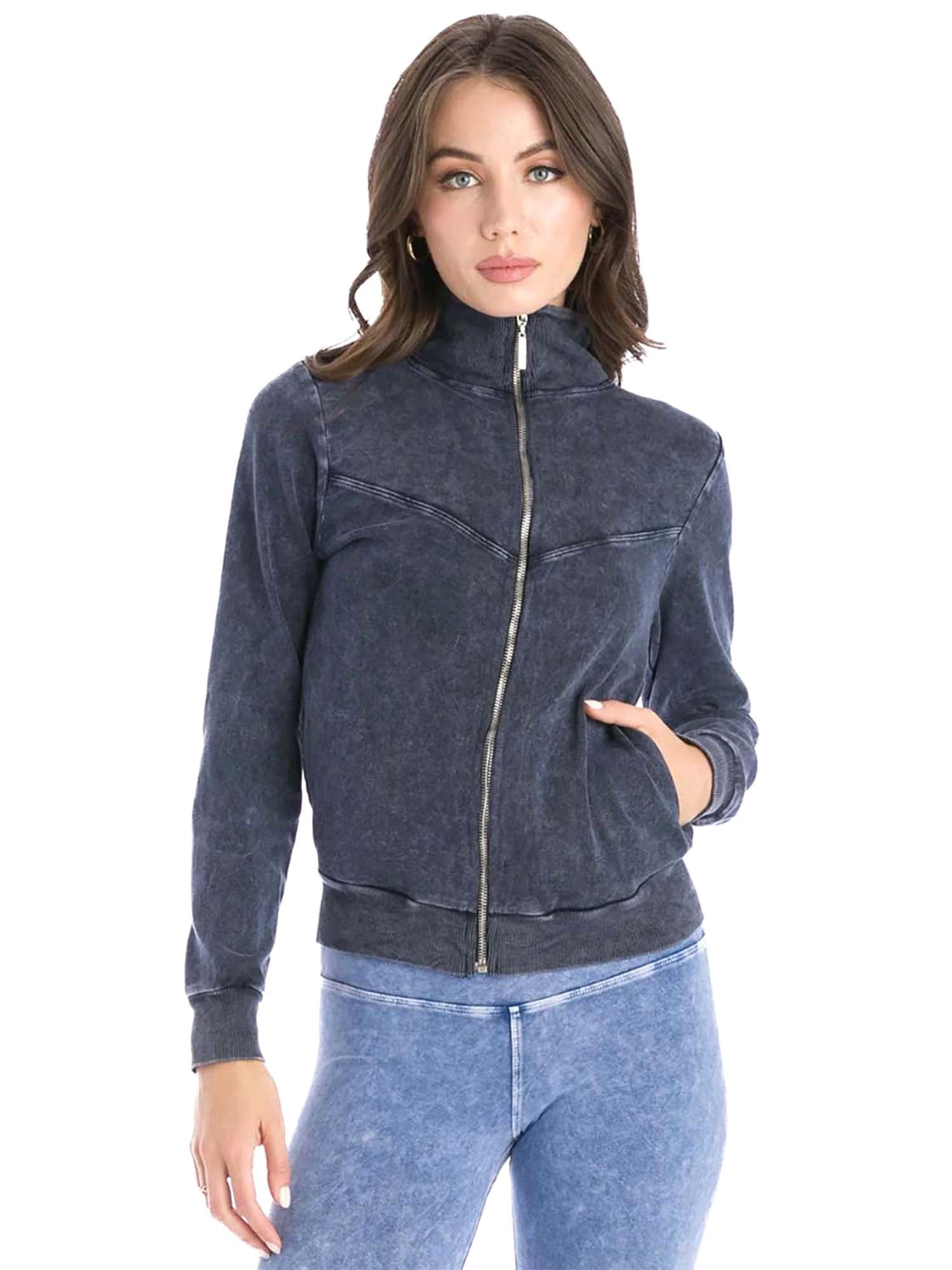 Hard Tail High Neck Zip Jacket (Style: B-174) - Tops