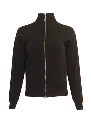 Hard Tail High Neck Zip Jacket (Style: B-174) - Tops