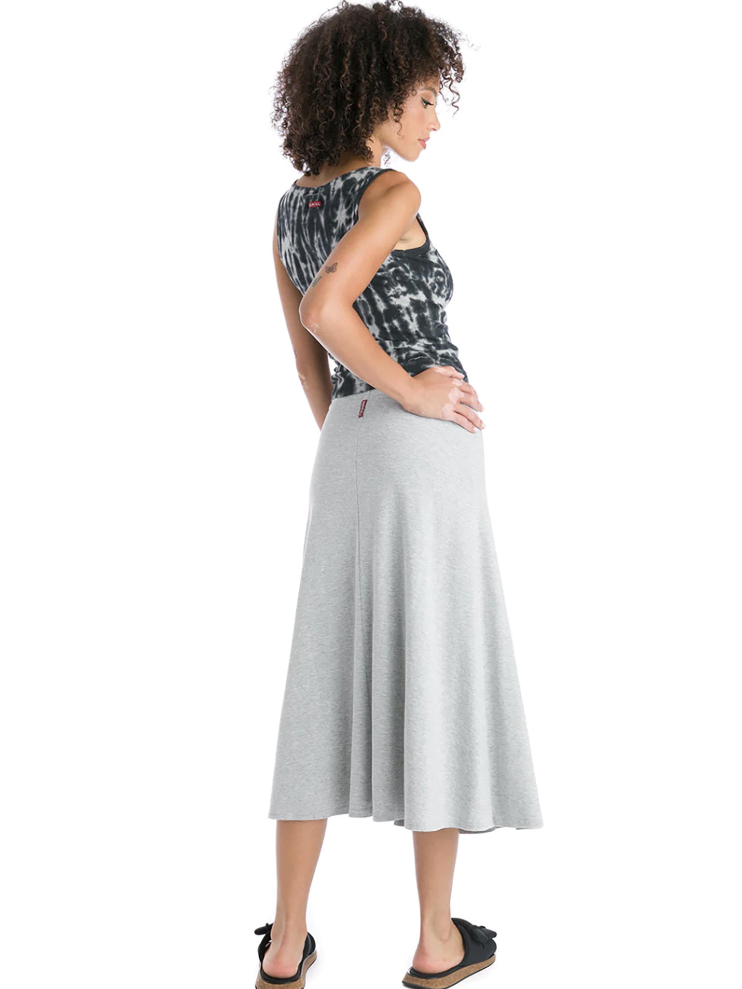 Hard Tail Flat Waist Midi Skirt B-154 Hard Tail
