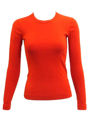 Three Dots Crewneck Long Sleeve Shirt (Bright) - PinkOrchidFashion